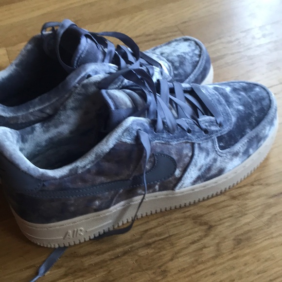 light blue velvet air force 1